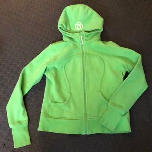 Lululemon green zip up scuba hoodie